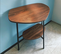 Table multifonctionnelle pour ordinateur portable, table élégante pour café, table d'attente, tables d'angle, console de présentation, support pour livres, pieds en acier