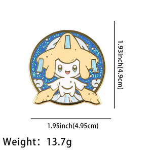 Broche en alliage <span class=keywords><strong>Pokémon</strong></span> de dessin animé mignon, badge en métal plaqué or avec gravure pour accessoires de sac et décorations d'anniversaire - Product Image 6