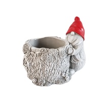 Pot de fleurs de Noël en béton de haute qualité, forme unique, designs populaires, pot de fleurs de jardin Père Noël