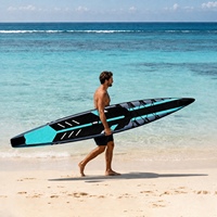 Planche de SUP gonflable de course Drop Stitch 10'6'' – Pack complet avec pagaie réglable, pompe, leash, sac à dos et kit de réparation inclus