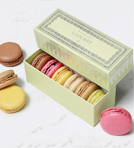 หรูหราที่กำหนดเองคุกกี้ช็อคโกแลต Macaron กล่องบรรจุภัณฑ์กระดาษ Macaron การจัดเก็บกล่องของขวัญ