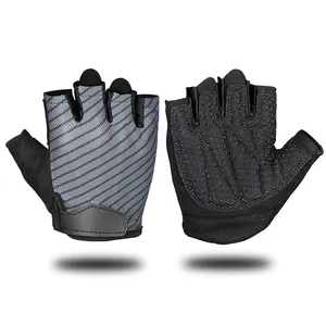 MKAS Custom Logo Print Hand Sport Gloves For Gym Weight Lifting Black Fitness Workout Gym Gloves Men