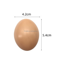 Venta al por mayor huevos ficticios de plástico modelo granja de aves de corral uso doméstico huevos artificiales de plástico para niños DIY pintado a mano rompecabezas huevo de juguete