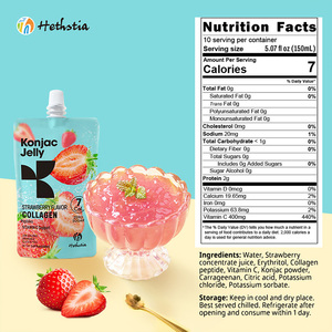 Naturel Sain Consommation Directe Zéro Gras Sans Sucre Faible en Gras Faible IG Sans Allergène Végétalien Gelée de Konjac à <span class=keywords><strong>la</strong></span> Fraise - Product Image 3