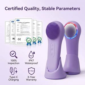 Cepillo <span class=keywords><strong>de</strong></span> <span class=keywords><strong>Limpieza</strong></span> Facial <span class=keywords><strong>de</strong></span> Silicona <span class=keywords><strong>Profesional</strong></span> 5 en 1, Herramienta para <span class=keywords><strong>Limpieza</strong></span> Profunda <span class=keywords><strong>de</strong></span> <span class=keywords><strong>Poros</strong></span> y Cuidado <span class=keywords><strong>de</strong></span> la Piel con Luz Roja/Azul para Aclarar la Piel - Product Image 2
