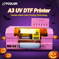 Imprimante DTF UV A3 avec tête DX7, machine à autocollants couleur double face pour gobelets transparents, verre, acrylique et étiquettes cadeaux