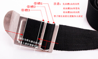 Ceinture de plongée surdimensionnée SAISUB en acier inoxydable et nylon avec bloc de plomb à attache rapide pour la pêche - Modèle 160CM