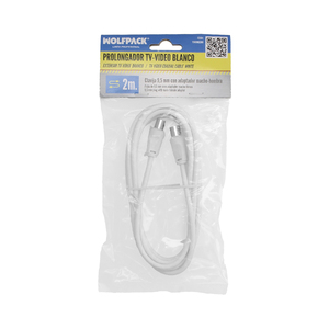 Cavo di prolunga per TV/video. Cavo da 2 metri, connettore da 9,5 mm. Con adattatore maschio/femmina - Product Image 5