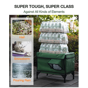 <span class=keywords><strong>Maison</strong></span> pour chat chauffée d'extérieur, isolée et résistante aux intempéries, avec toit imperméable et porte de sortie - Product Image 3