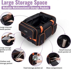 Free Sample Multiple Usage <b>Travel</b> Duffel <b>Bag</b> <b>Large</b> Size Duffel <b>Bag</b> Dance <b>Bag</b> Rolling Carrier <b>with</b> Garment Rack and <b>Wheels</b> - Product Image 4