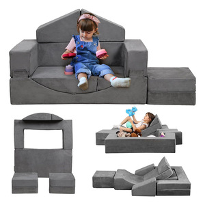 Giving Tree Modular <b>Kids</b> <b>Sofa</b> 40x20x16 Inch With Ball Pit And Stool For Children's Playroom - Product Image 5