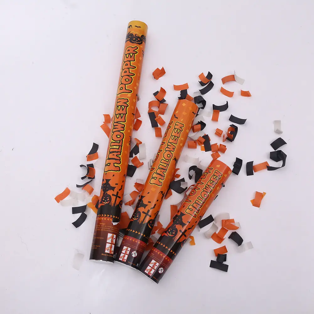 Nouveau Design Biodégradable Party Supplies Papier Halloween Confettis Party Popper Confettis Cannon pour Halloween Festival