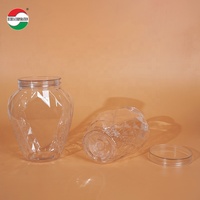 Fabrication de pots en plastique transparents de qualité alimentaire PET pour bonbons, biscuits, conserves alimentaires avec couvercles