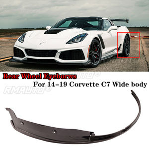 Par (Izquierdo y Derecho) de Guardabarros Traseros para Chevrolet Corvette C7 2014-2019, Aspecto de Fibra de Carbono Negro Brillante - Product Image 1