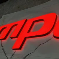Lettres lumineuses LED 3D personnalisées avec halo, en acier inoxydable brossé SUS304, enseignes rétroéclairées pour logo mural d'entreprise et branding