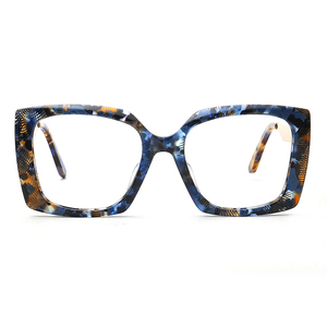 Custom New Designer Luxury Blue Light Blocking <strong>Glasses</strong> for Women Oversized Thick Square Frame Handmade Acetate Frame - Product Image 1