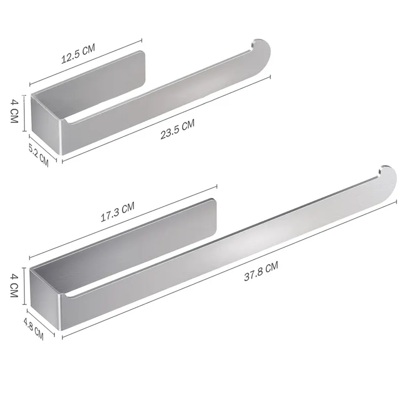 Toallero de acero inoxidable sin perforación, soporte autoadhesivo para baño y cocina