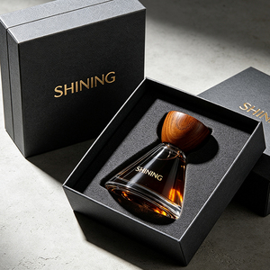 Flacon de parfum en verre vide de 50 ml avec bouchon en bois, vente en gros, logo personnalisé, boîte couleur, emballage de parfum de luxe OEM - Product Image 5