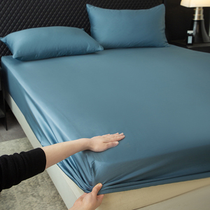 Lyocell Fiber Fitted Sheet Set US Size Home <strong>Bedding</strong> Deep Pocket Sheet&amp;Pillowcase 3pcs Hot Sleeper 60S 600TC Eucalyptus <strong>Bedding</strong> - Product Image 6
