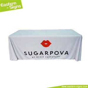 Cubierta de mesa de Feria Comercial de diseño personalizado, mantel ajustado publicitario con su código <span class=keywords><strong>QR</strong></span> impreso - Product Image 3