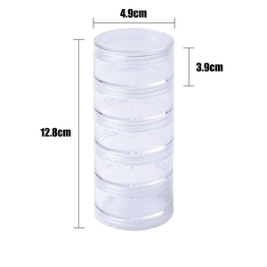 Stackable Clear Plastic Bins Clear Plastic Storage Bins 21833 50mm 5 Pcs Stackable Round Clear Plastic Bead Storage Boxes Bins