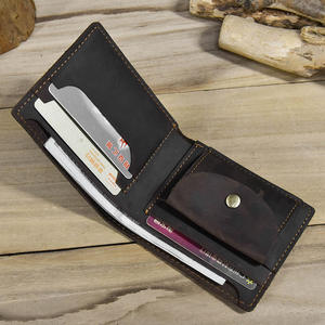 AndoBag Short <b>Wallet</b> for Men Women Genuine Cow Leather Coin Purse Retro Simple Portable Card Holder <b>Money</b> Clips 0005 - Product Image 3
