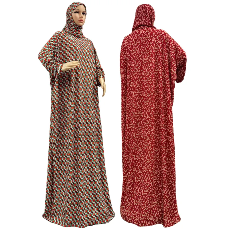 Vestido musulmán de talla grande de Oriente Medio, manga larga, estampado Floral modesto, Maxi, Turquía, Hijab, Abaya, ropa islámica, novedad