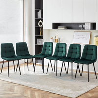 Vente en gros bon marché chaise noire élégante chaises de salle à manger en velours gris bois