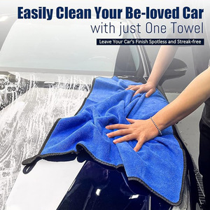 Coral Fleece Car <b>Cleaning</b> Cloth High Absorbency Custom Logo For Car Wash Pets Outdoor Use - Product Image 4