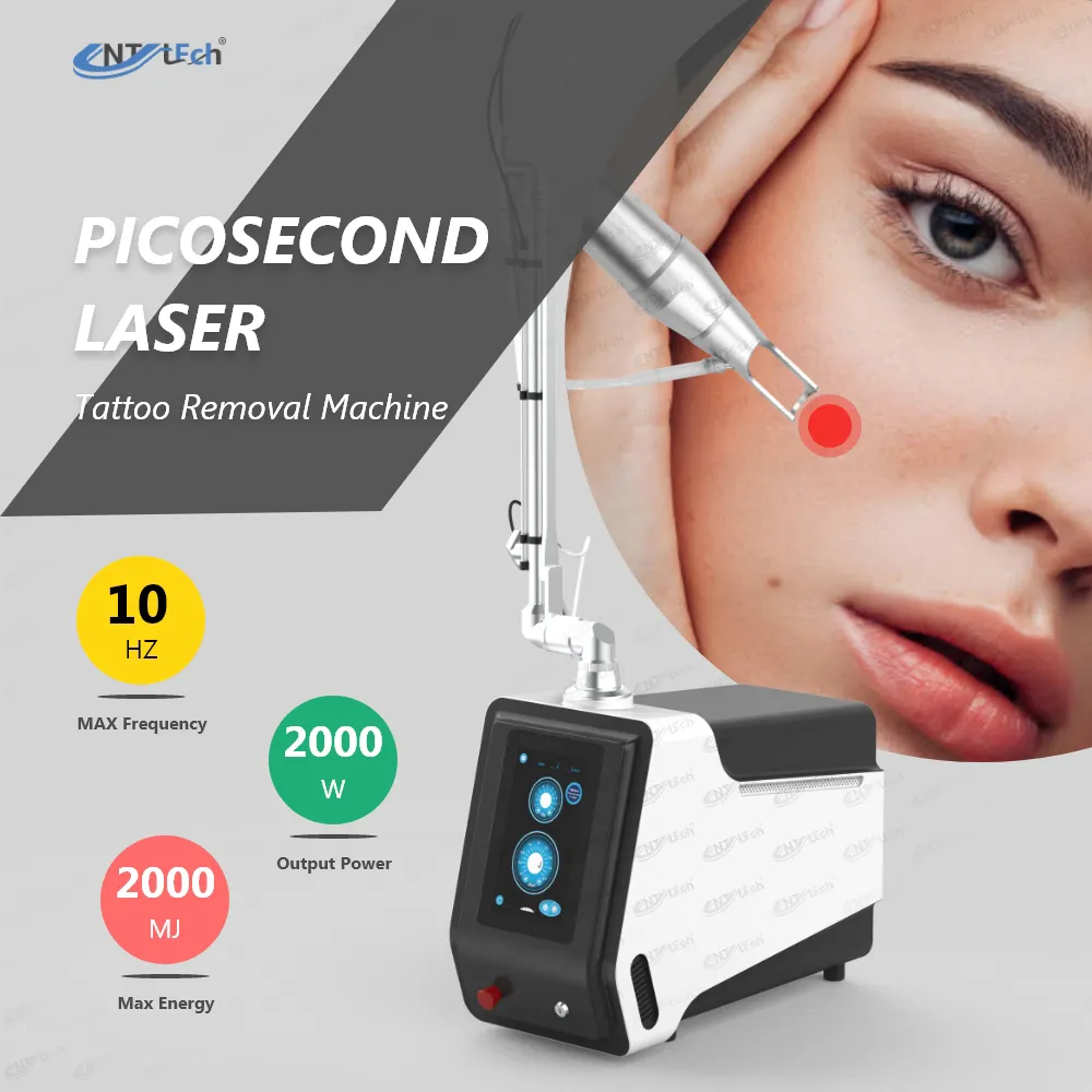 1064 nm 755nm 532nm portátil picosegundo laser preto escuro tatuagem remoção preço da máquina Pico nd yag laser