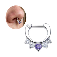 Anneau de nez clicker en zircon cubique Xinfocus, design tendance, 16G, bijou de corps à la mode pour femmes et hommes