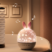 TAIKOO Étoile Veilleuse Projecteur Lapin LED Lampe de Projection 360 Degrés Rotation 8 Films de Projection pour Enfants Cadeaux Chambre Maison