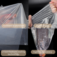 Sac sous vide plat transparent Shibairun en PE, grand format, thermoscellable, étanche à l'eau et à l'humidité, pour le rangement domestique et des matelas