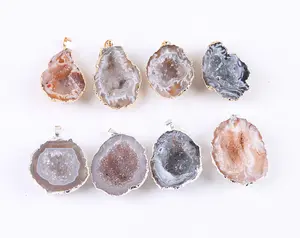 DIY Hot sale very beautiful gift natural Grey agate pendant for gift