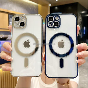 Custodia protettiva magnetica in TPU galvanica morbida magnetica per <span class=keywords><strong>iPhone</strong></span> <span class=keywords><strong>11</strong></span> 12 13 Pro max <span class=keywords><strong>protezione</strong></span> per fotocamera paraurti posteriore - Product Image 2