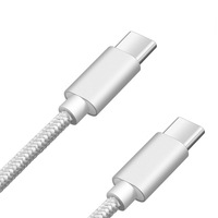 Typ C männlich zu Typ C männliches Datenübertragungskabel geflochtenes Schnellladekabel für Mobiltelefon mit Nylon geflochten