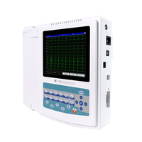 Appareil ECG portable 12 canaux 12 dérivations avec écran tactile d'interprétation, impression thermique, batterie longue durée (jusqu'à 10 heures), certifié CE