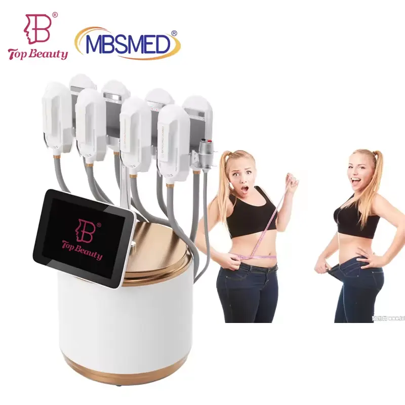 8 Poignées Rf Fat Slimming rf cryo Cooling Pads cryo ems 2 en 1 raffermissement de la peau cryo shock minceur machine