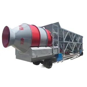 75M3 Portable Automatic Dry Trailer Mixer Ready Mix Small Mixing Plants Mobile Concrete Batching Plant Price Cost For Sale