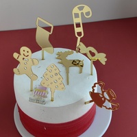 Joyeux Noël Acrylique Cupcake Toppers Festive Décoration De Gâteau De Noël pour Bébé Halloween Saint Valentin Fête Fournitures