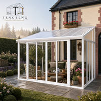Véranda mobile rétractable en aluminium et verre avec réduction du bruit, design de serre et construction durable pour balcons