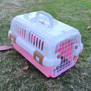 Kotak udara hewan peliharaan portabel, tas kucing kapsul ruang angkasa besar dan kecil untuk anjing memeriksa kotak Transportasi