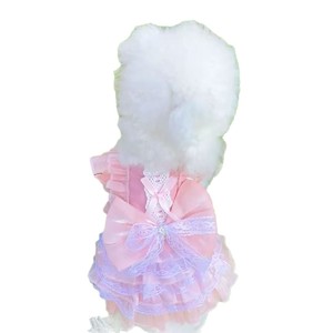 Pet <b>Clothes</b> For Dogs <b>Princess</b> Lace Skirt Sweet Pink Spring Style Decorative Small Medium Size - Product Image 5