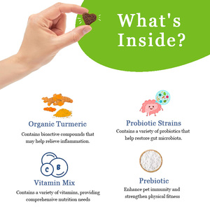 Golosinas Probióticas Personalizadas Anti-Diarrea para Perros y Gatos, Salud Digestiva, Probióticos de Rápida Absorción, Vitaminas para Enzimas Digestivas - Product Image 3