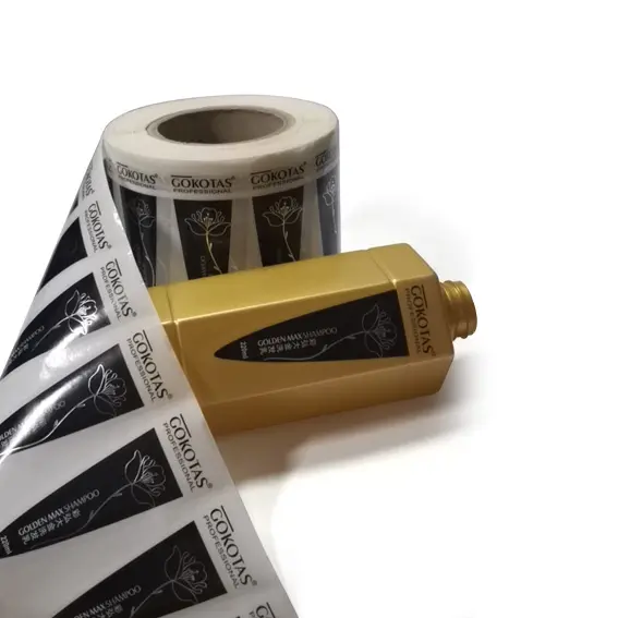 사용자 정의 포장 화장품 라벨 비닐 방수 샴푸 플라스틱 병 라벨 스티커