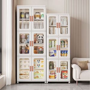 Vente en gros Armoire de rangement pliable à 3 niveaux en plastique Boîtes à jouets pour vêtements Bacs Chariot de rangement de <span class=keywords><strong>cuisine</strong></span> transparent à roulettes - Product Image 2