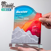Trophée Plaque en Marbre et Cristal Sculpté Fabriqué en Chine BEYSIDRA, Personnalisé pour Cérémonie de Remise des Prix Annuelle, Distributeurs, Fournisseurs, Partenaires Clés