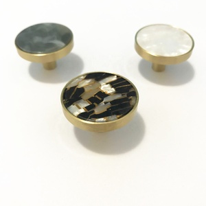 Vòng Brass + Vỏ Tự Nhiên Nội Xử Lý Brass BẾP NỘI Knobs Drawer Kéo Dresser Door Xử Lý - Product Image 3