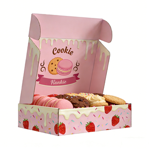 Boîte en papier écologique pour aliments pour bébés, avec impression sérigraphique personnalisée du logo, design beauté, qualité alimentaire, pour donuts et sucreries - Product Image 2
