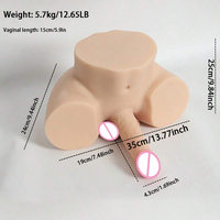 Juguetes Sexuales Unisex de 13 Libras para Masturbación Vaginal y Anal, Consolador Grande y Enorme, Realista y Flexible, Muñeco Sexual Masculino con Torso y Trasero para Hombres y Parejas Gay